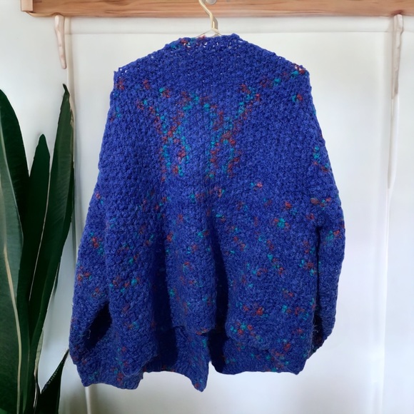 Vintage blue knit sweater - Picture 2 of 2